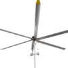 Industrial Axial Fan, Aluminum, 12ft, 220V, 38dB