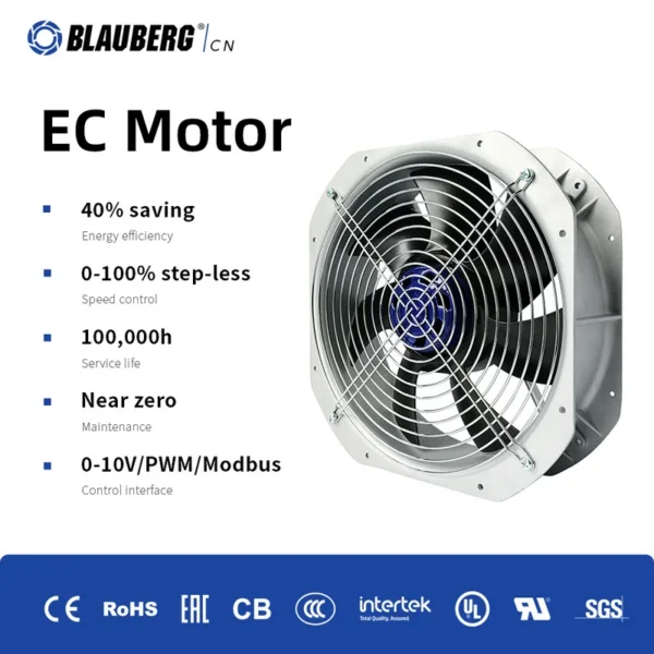 Industrial Brushless Radial Fan, 230V, Axial - view 2