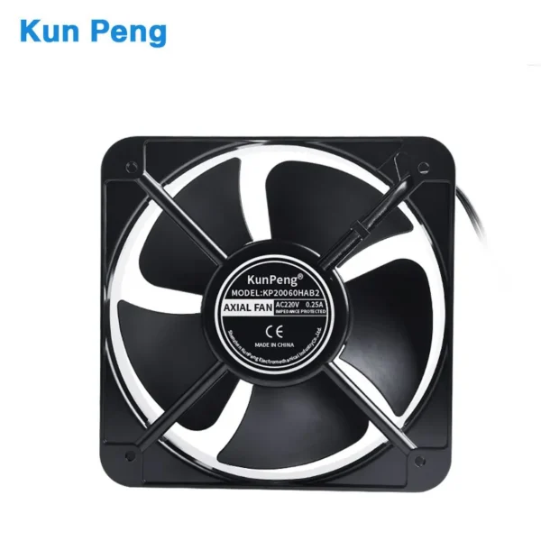Industrial Cooling Fan, 200mm, 20060, 200*200*60mm, Axial - view 2