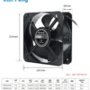 Industrial Cooling Fan, 200mm, 20060, 200*200*60mm, Axial - view 3