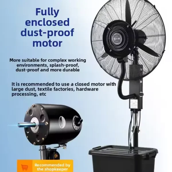 Industrial Electric Cylinder Fan, 26-30, 350, Metal - view 3