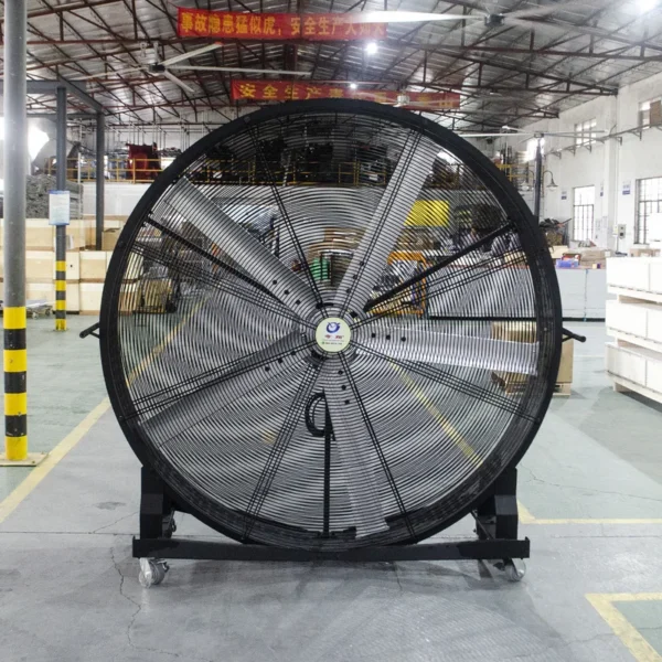 Industrial Electrical Standing Fan, Portable, Stainless, Steel - view 2