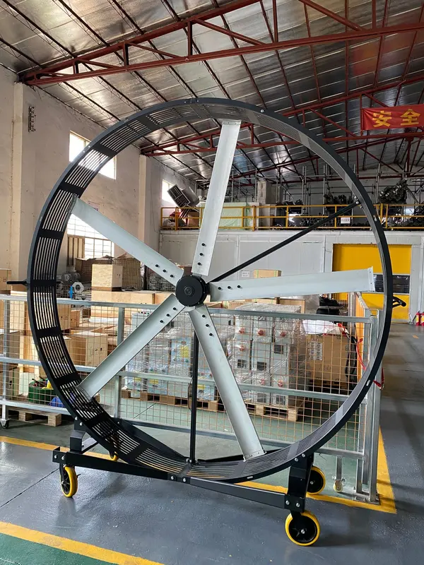 Industrial Electrical Standing Fan, Portable, Stainless, Steel - view 4