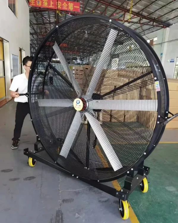 Industrial Electrical Standing Fan, Portable, Stainless, Steel - view 5