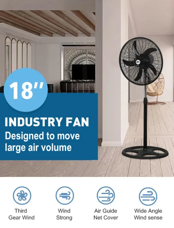 Industrial Fan, 60W, Plastic - view 5