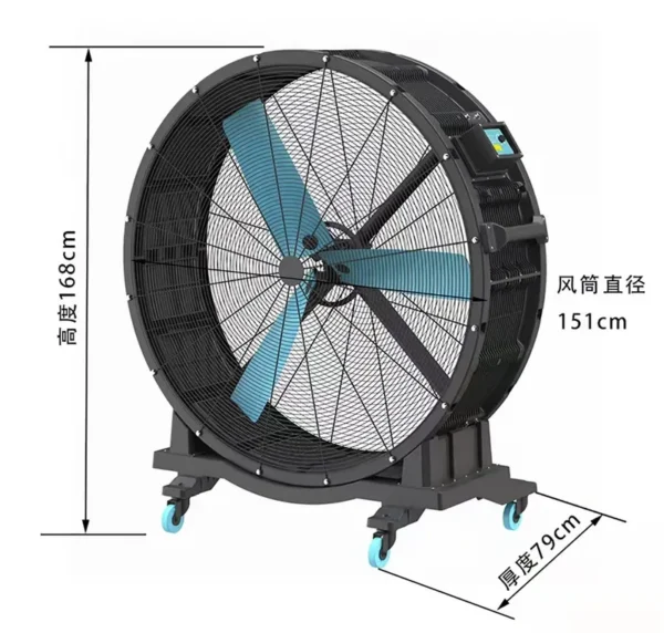 Industrial Fan, Portable, 220 V, 0.6kw - view 6