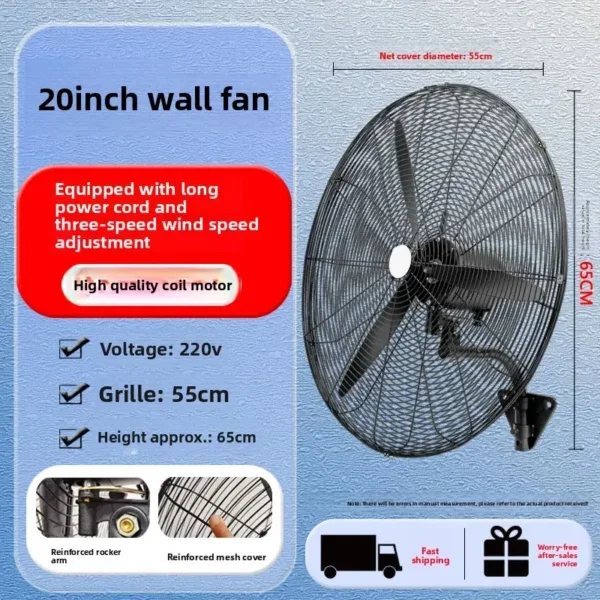 Industrial Fanpowerful, 20-inch, Electric, Metal