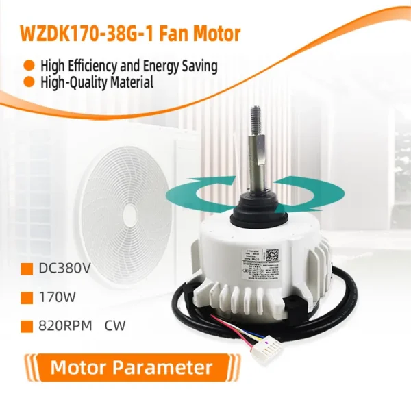 Industrial Home Air Conditioner, WZDK170-38G-1, DC380V, 820RPM - view 3