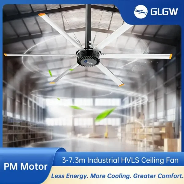 Industrial Hvls Ceiling Fan, 14ft, 220 V, Aluminum Alloy - view 2