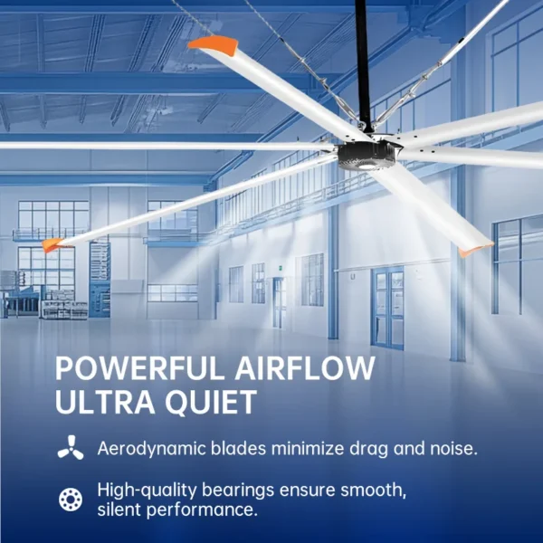 Industrial Hvls Ceiling Fan, 14ft, 220 V, Aluminum Alloy - view 3