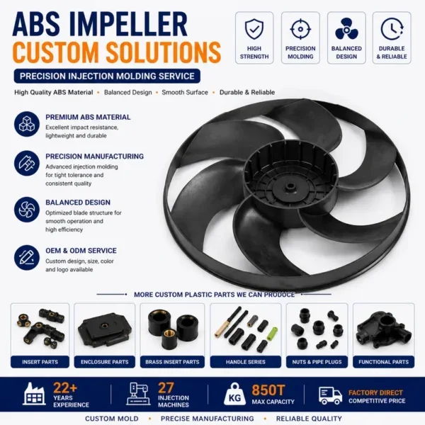 Industrial Machinery Plastic Impeller, ABS