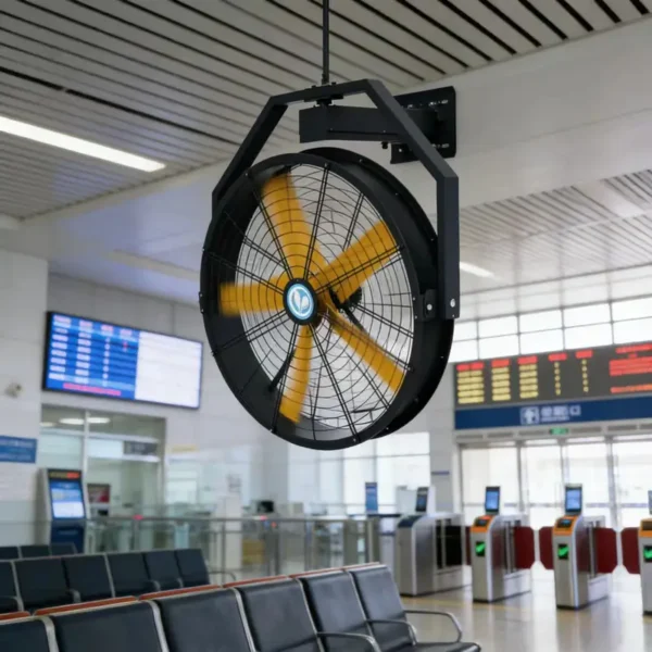 Industrial Oscillating Wall-mounted Fan, 600mm, 110V, 220V