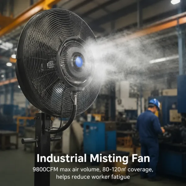 Industrial Outdoor Misting Fan, 42L, 180-280w, Water Mist Fan - view 2