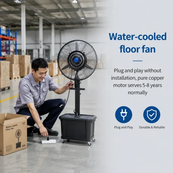 Industrial Outdoor Misting Fan, 42L, 180-280w, Water Mist Fan - view 4
