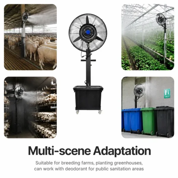 Industrial Outdoor Misting Fan, 42L, 180-280w, Water Mist Fan - view 5