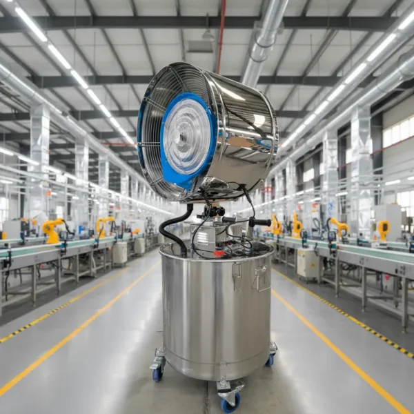 Industrial Outdoor Misting Fan, 800W, 150L - view 2