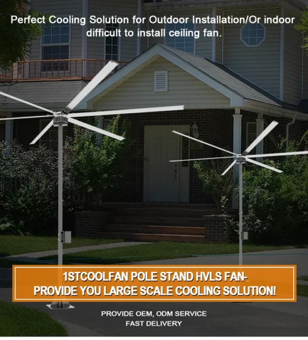Industrial Outdoor Standing Fan, 220 V, Aluminum Alloy - view 3
