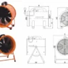 Industrial Portable Ventilation Fan, 3800, Axial - view 5
