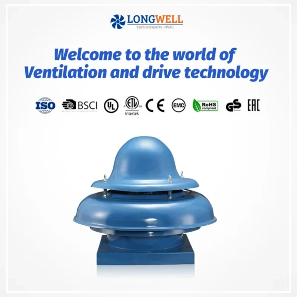Industrial Roof Ventilation Fan, LONGWELL, Centrifugal, 1000 - view 2