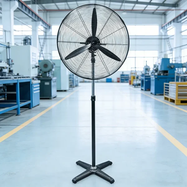 Industrial Standing Fan, 26'', Aluminum, Copper