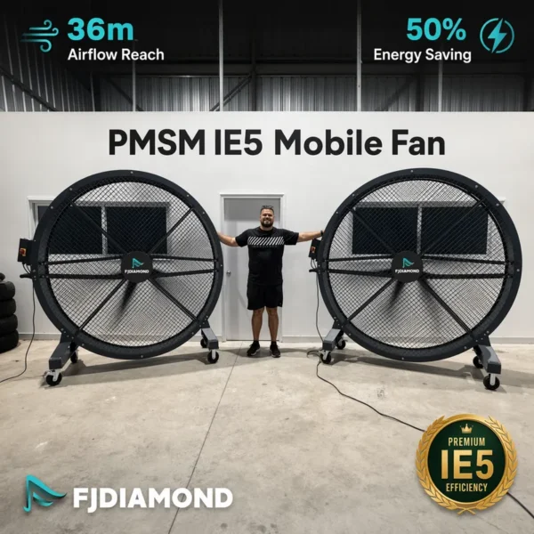 Industrial Standing Floor Fan, 5ft, 6.5ft, 1.5m, 2m