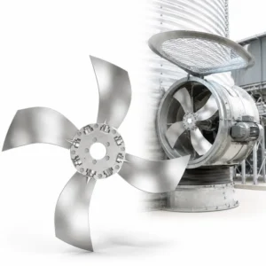 Industrial Ventilation Fan, 4-Blade, S14-AL, Aluminum