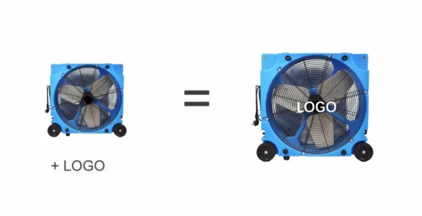 Industrial Ventilation Fan, 460w, Plastic - view 3