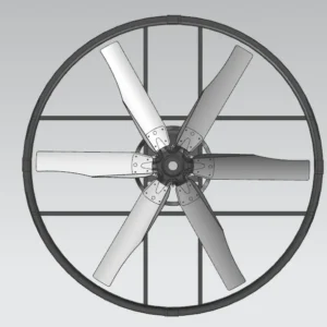 Industrial Wall-mounted Axial Panel, 114-Inch, Aluminum
