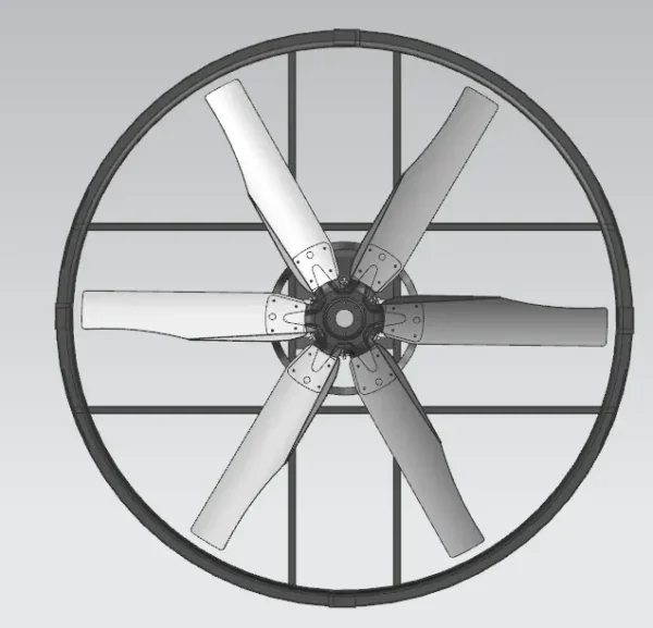 Industrial Wall-mounted Axial Panel, 114-Inch, Aluminum