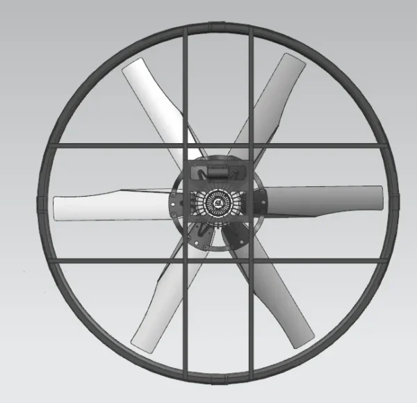 Industrial Wall-mounted Axial Panel, 114-Inch, Aluminum - view 2