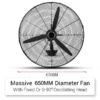 Industrial Wall Mounted Fan, 650mm, FB-65, Aluminum - view 5