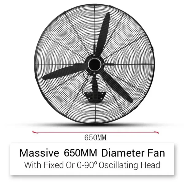 Industrial Wall Mounted Fan, 650mm, FB-65, Aluminum - view 5