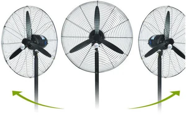 Industrial Wall Mounted Fan, Aluminum, 220V, Electric - view 2