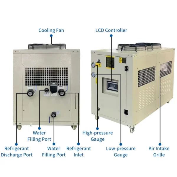Industrial Water Chiller, CHENDA, 3HP, HVAC, Hermetic - view 2