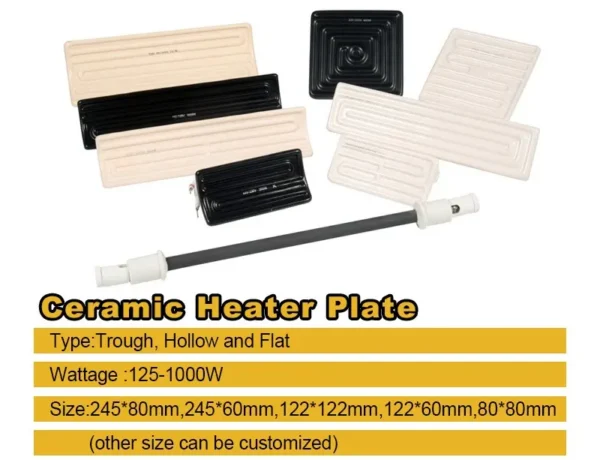 Infrared Ceramic Radiant Heater, 220V, 650W, 245x60mm - view 5