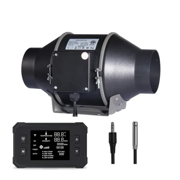 Inline Booster Duct Fan, BAVAGREEN, WIFI, APP