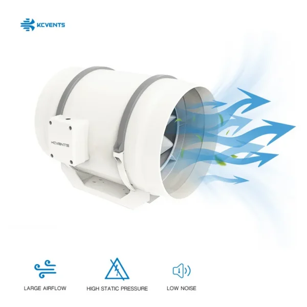 Inline Duct Exhaust Fan, 6Inch, 220-240V, Electric - view 2