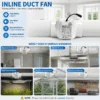 Inline Duct Fan, 12V, Plastic, 110mm, 3D - view 4