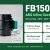 Inline Duct Fan, 150mm, 240V, ABS, Ceiling - view 2