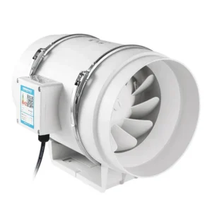 Inline Duct Fan, 200mm, 240V, Plastic