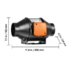 Inline Duct Fan, 205, CFM