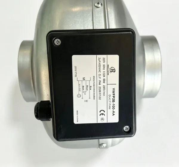 Inline Duct Fan, 220V, 50Hz, 100mm - view 3