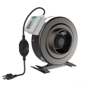 Inline Duct Fan, 8", Plastic, 230V, Centrifugal
