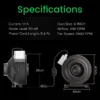Inline Duct Fan, 8", Plastic, 230V, Centrifugal - view 2