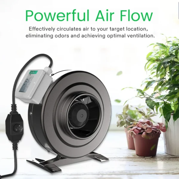 Inline Duct Fan, 8", Plastic, 230V, Centrifugal - view 5