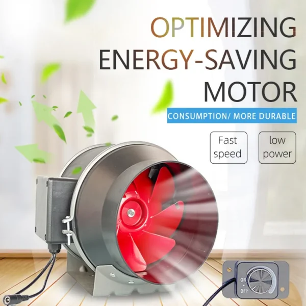 Inline Duct Fan, Ceiling, 4" - view 2