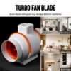 Inline Duct Fan, Centrifugal, 220 V, Corded Electric - view 6