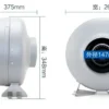 Inline Duct Fan, Centrifugal, 680, Waterproof - view 4