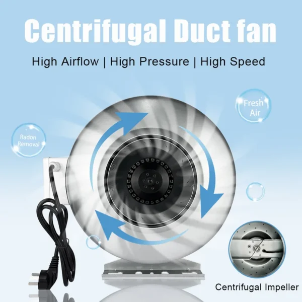 Inline Duct Fan, DCFAIR, 6-Inch, 240V - view 4