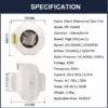 Inline Duct Fan, IP65, Waterproof, Plastic, Brushless - view 4